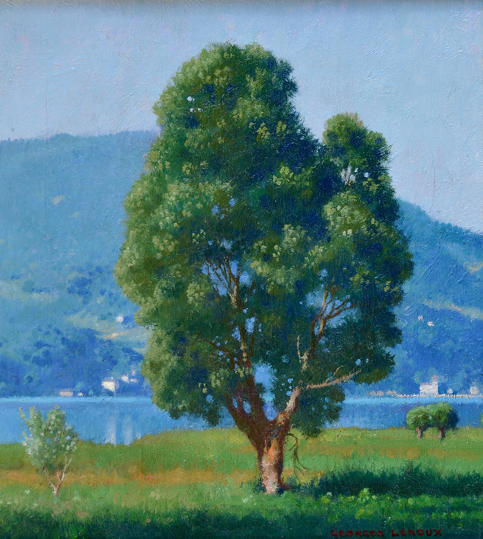 Miniature : LEROUX Georges Paul (1877-1957) « Les bords du Lac d'Annecy »