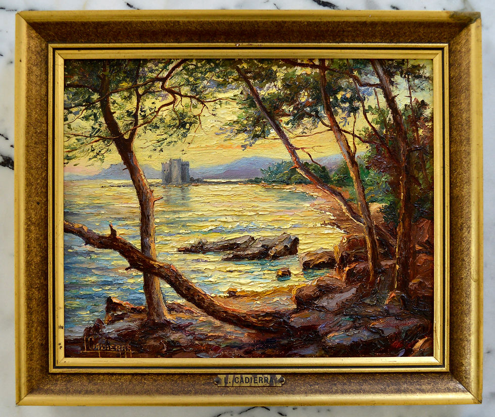 Thumbnail: CADIERRA Louis (XIX-XXe) "Fortress on the Île Saint-Honorat"
