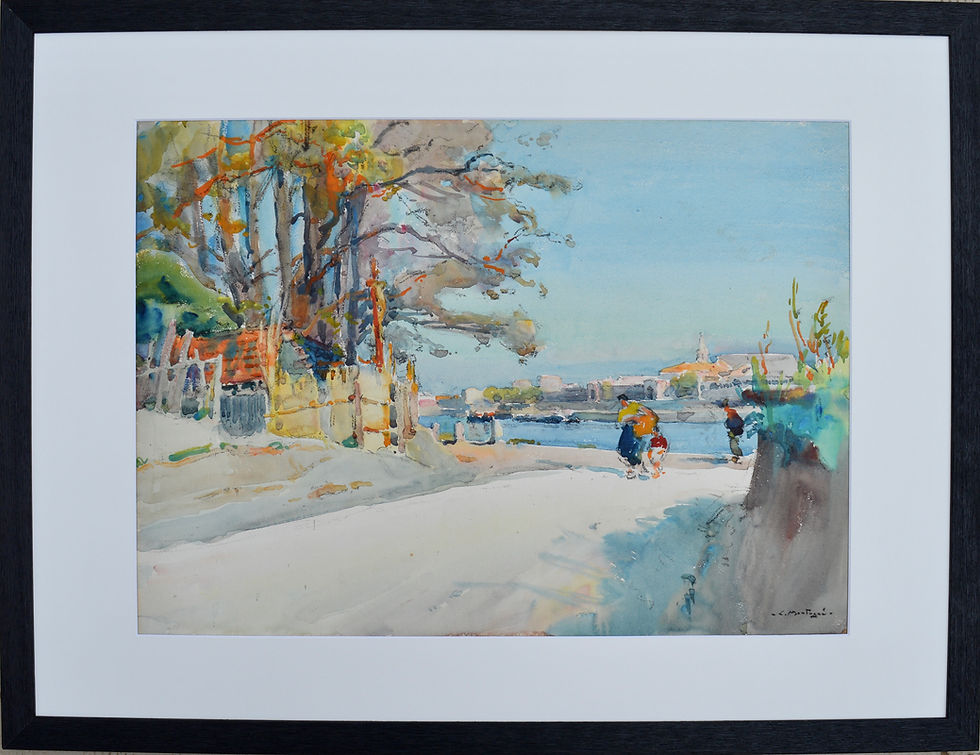 Miniature : MONTAGNE Louis (1879-1960) «Vue d'Avignon depuis l'île de la Barthelasse "