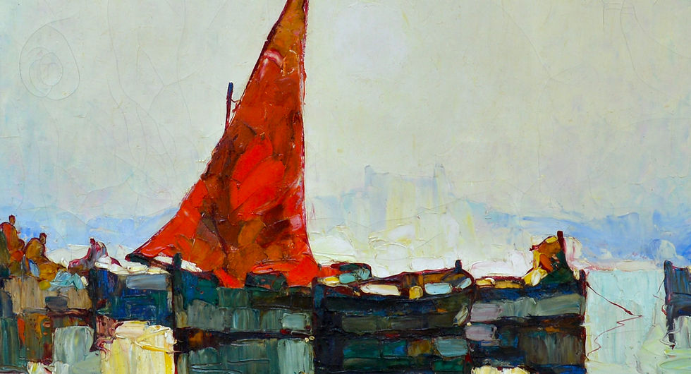 Miniature : PASTOUR Louis (1876-1948) « Sourire de Mai - Pêcheurs dans le baie de Cannes »