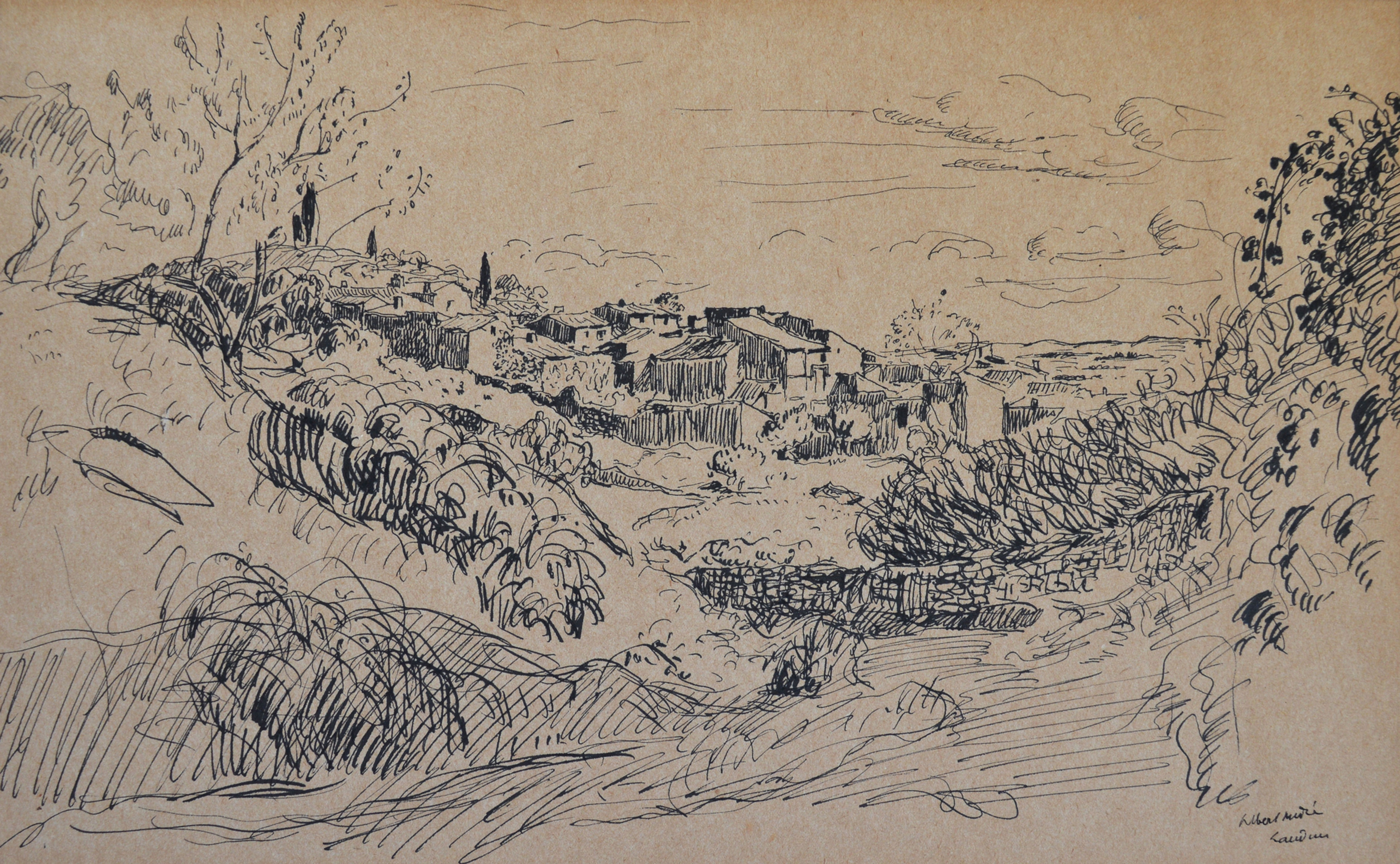 ANDRÉ Albert (1869-1954) « Vue de Laudun, Gard »