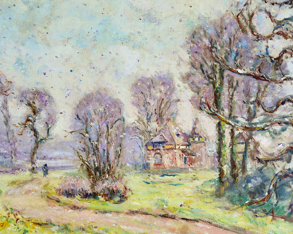 Miniature : Emmanuel de La VILLÉON (1858-1944) « Le Chalet sous la neige à Yonville »