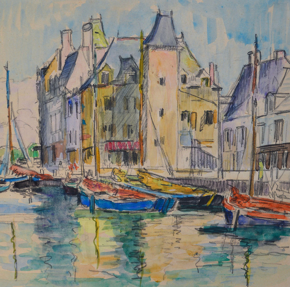 Thumbnail: REYMOND Carlos (1884-1970) "Le Croisic, quai de la Poissonnerie"