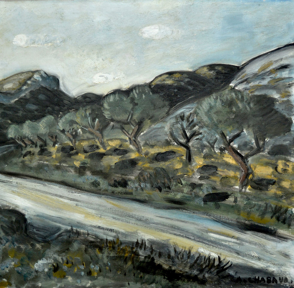 Miniature : CHABAUD Auguste (1882-1955)  « Champ d'oliviers dans la montée de Frigolet »