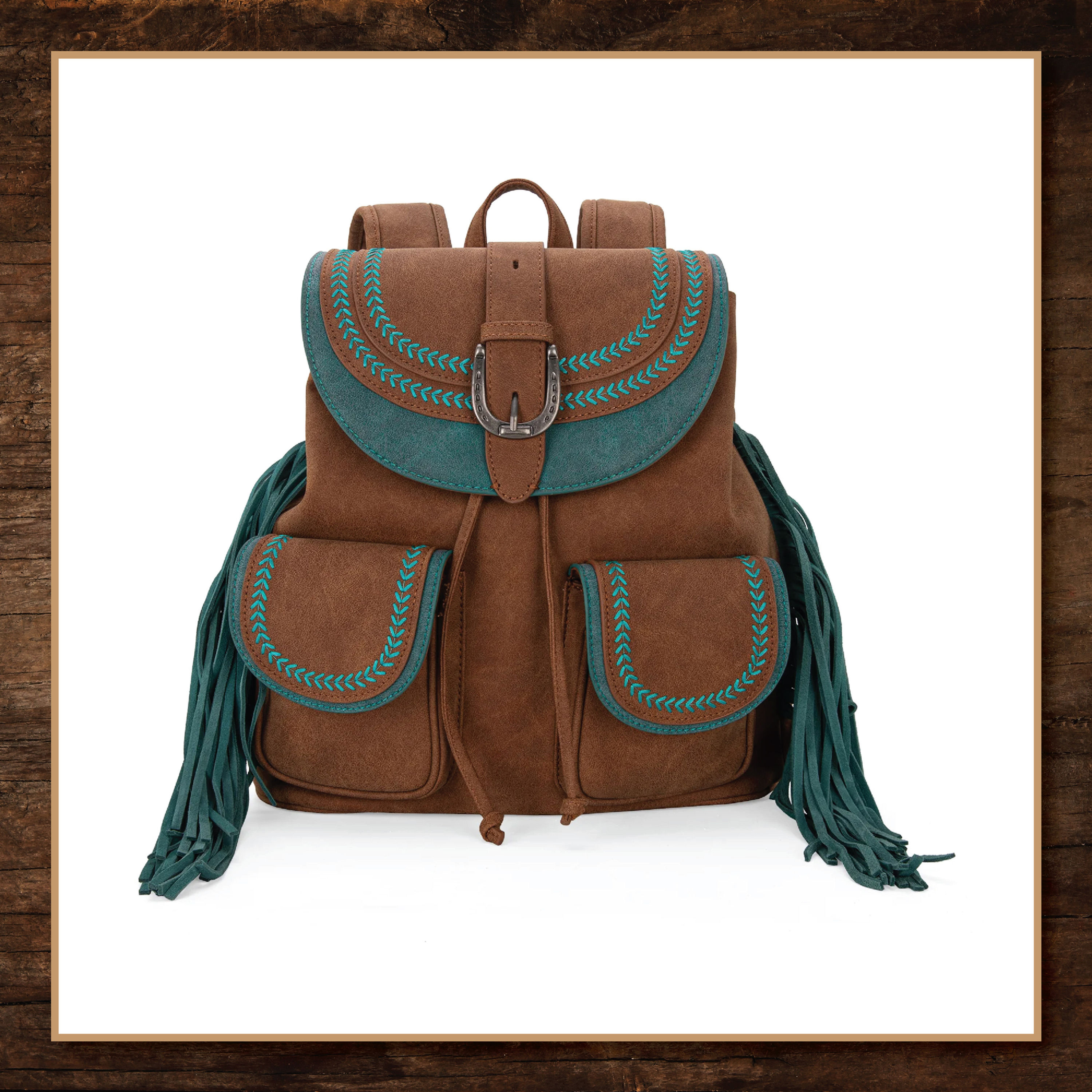 Montana West Fringe Buckle Collection Backpack