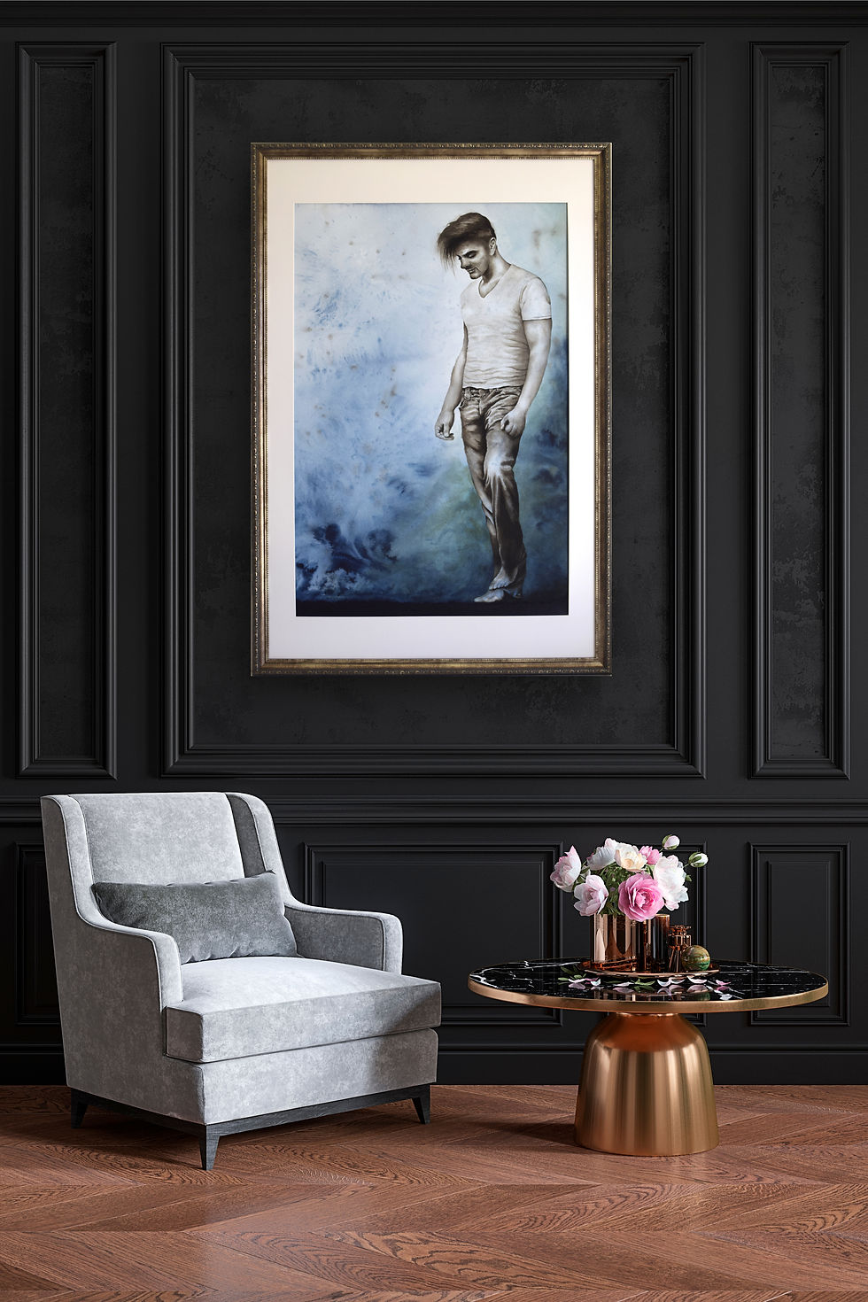 Thumbnail: Contemplation Painting: Watercolour Painting | Anne Armand