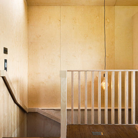 Birch plywood stairs