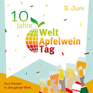 10 Jahre Welt-Apfelwein-Tag: Am 3. Juni ist es wieder so weit, es wird gefeiert. 