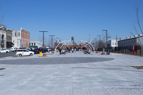 image of downtown rogers playground area
