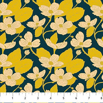 Bramble & Bloom - Dogwood in Navy by Katie O'Shea