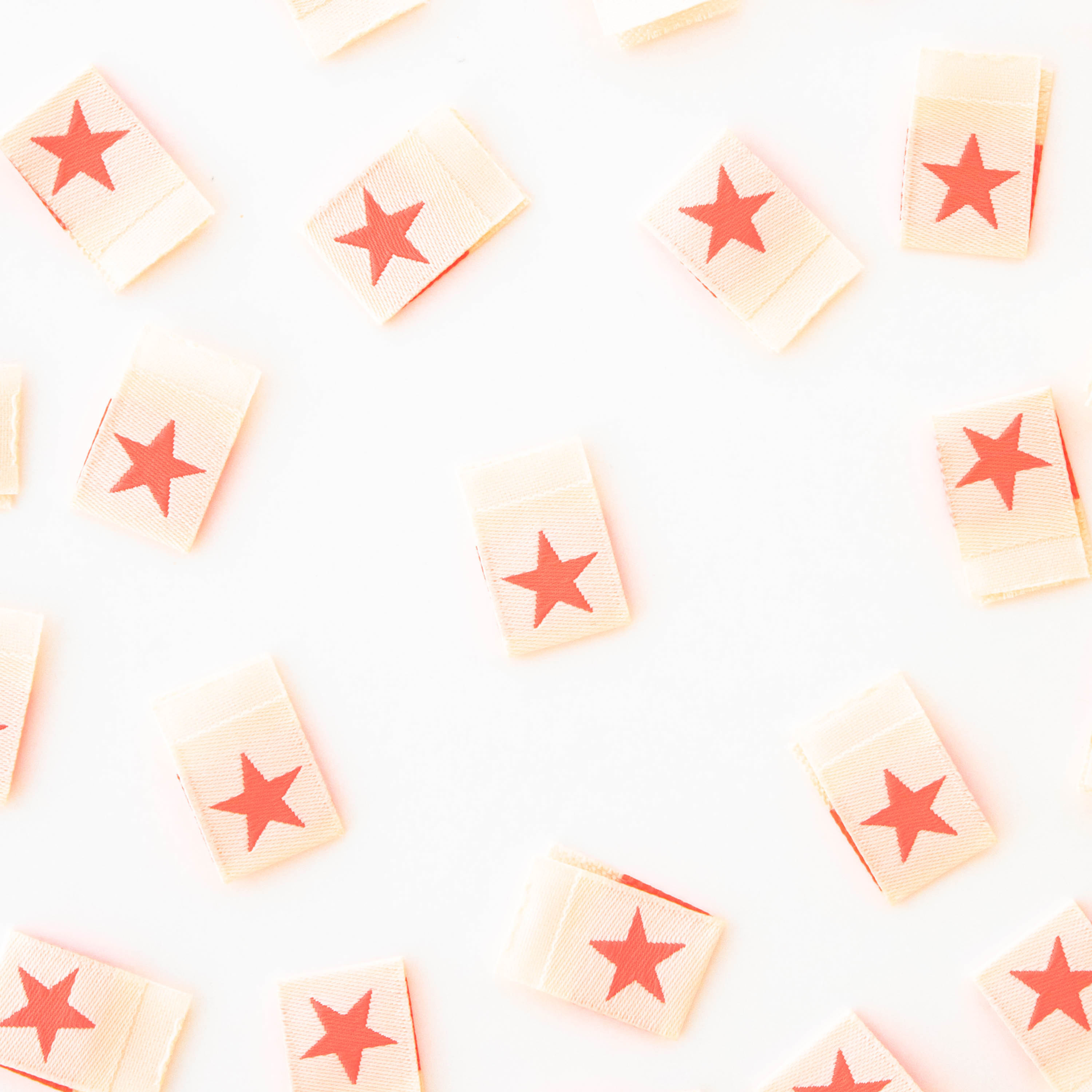 Sarah Hearts Labels - Neon Pink Star