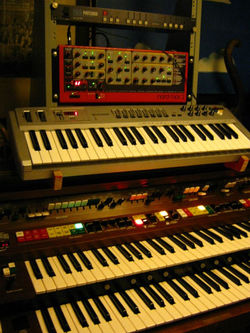 Yamaha E-75 and Nord Rack 2