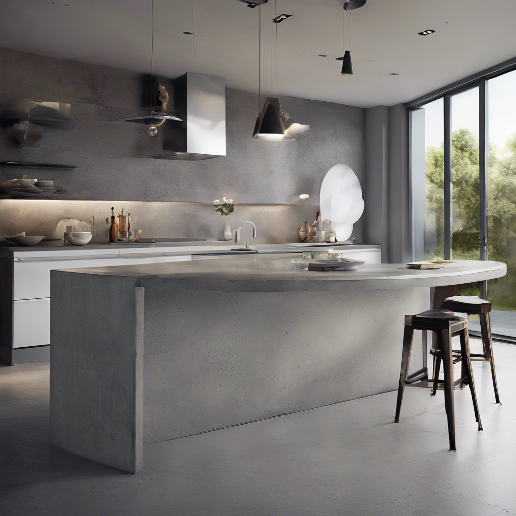 Outdoor Kitchen Concrete Countertop