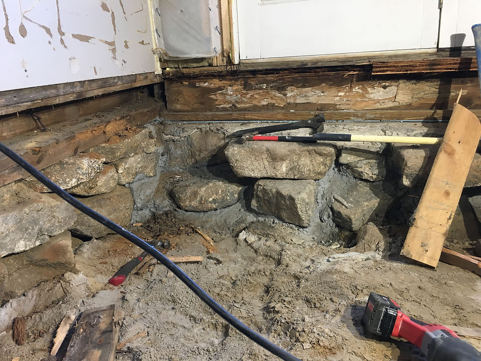 Dining Room - Tuckpointed Existing Foundation