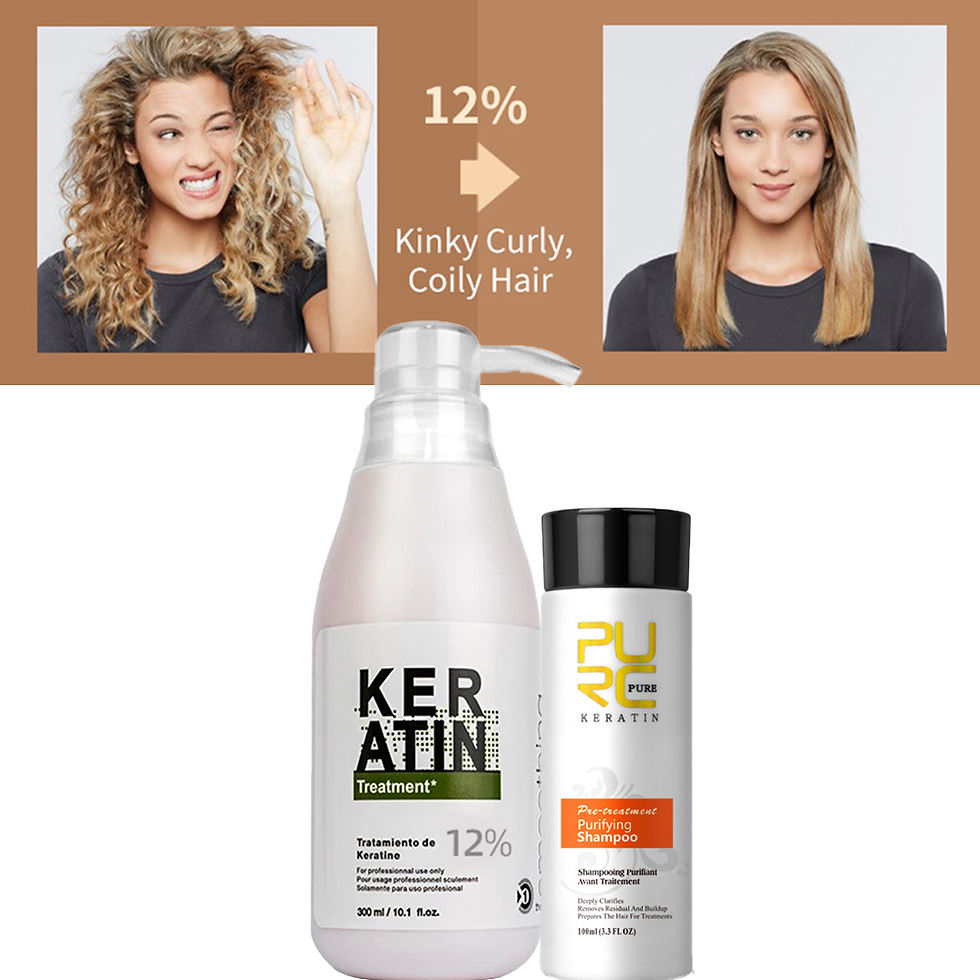 Thumbnail: PURC 300ml Brazilian Keratin Hair Treatment & 100ml Purifying Shampoo Set Profes
