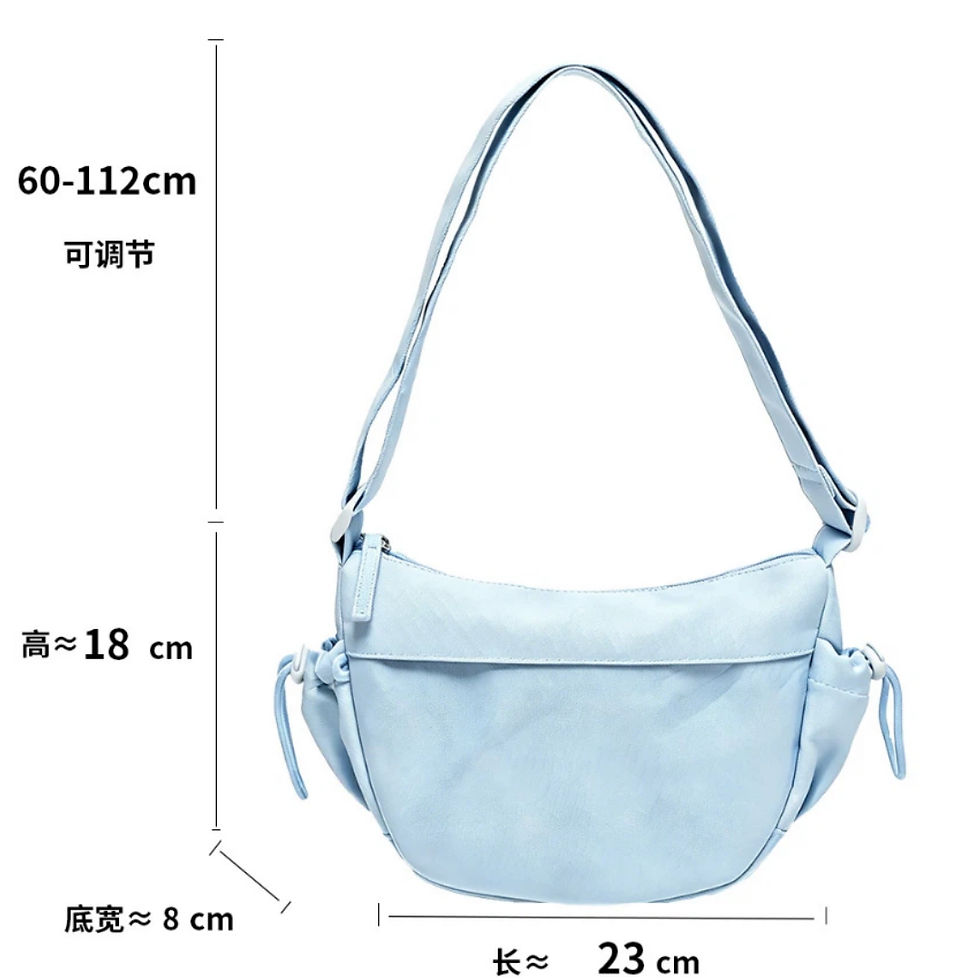 Thumbnail: New Candy Color Women's Fashion JK Uniforms Shoulder Bag Y2k Aesthetic Trendy Cr