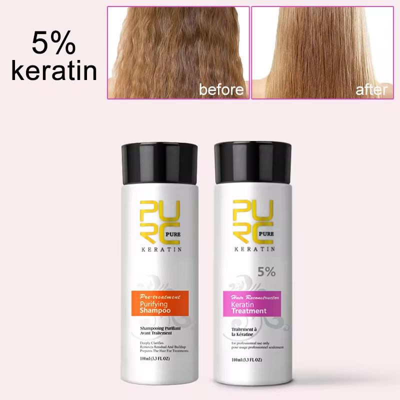 Thumbnail: PURC Brazilian Keratin Purifying Shampoo Set Smoothing Straightening Keratin Hai