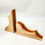 Thumbnail: Asymmetrical Wood Bookends with a Carved Wavy Design.