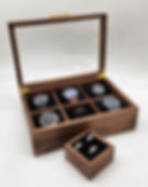 Walnut Wood Watch Box with an Optional Ring Holder,Display Case.