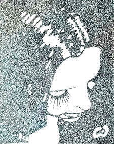 Pen And ink Drawing by Emil Gatone of Lisa Cornely