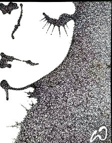 Pen And ink Drawing by Emil Gatone of Lisa Cornely
