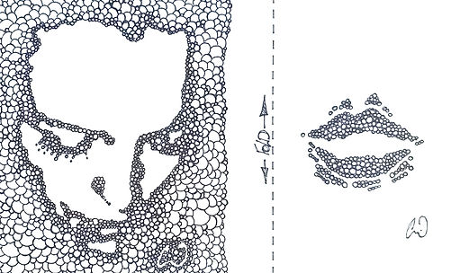 Pen And ink Drawing by Emil Gatone of Lisa Cornely