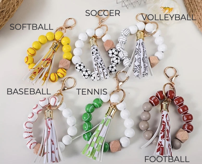 Thumbnail: Sports Bead Keychains with Tassels