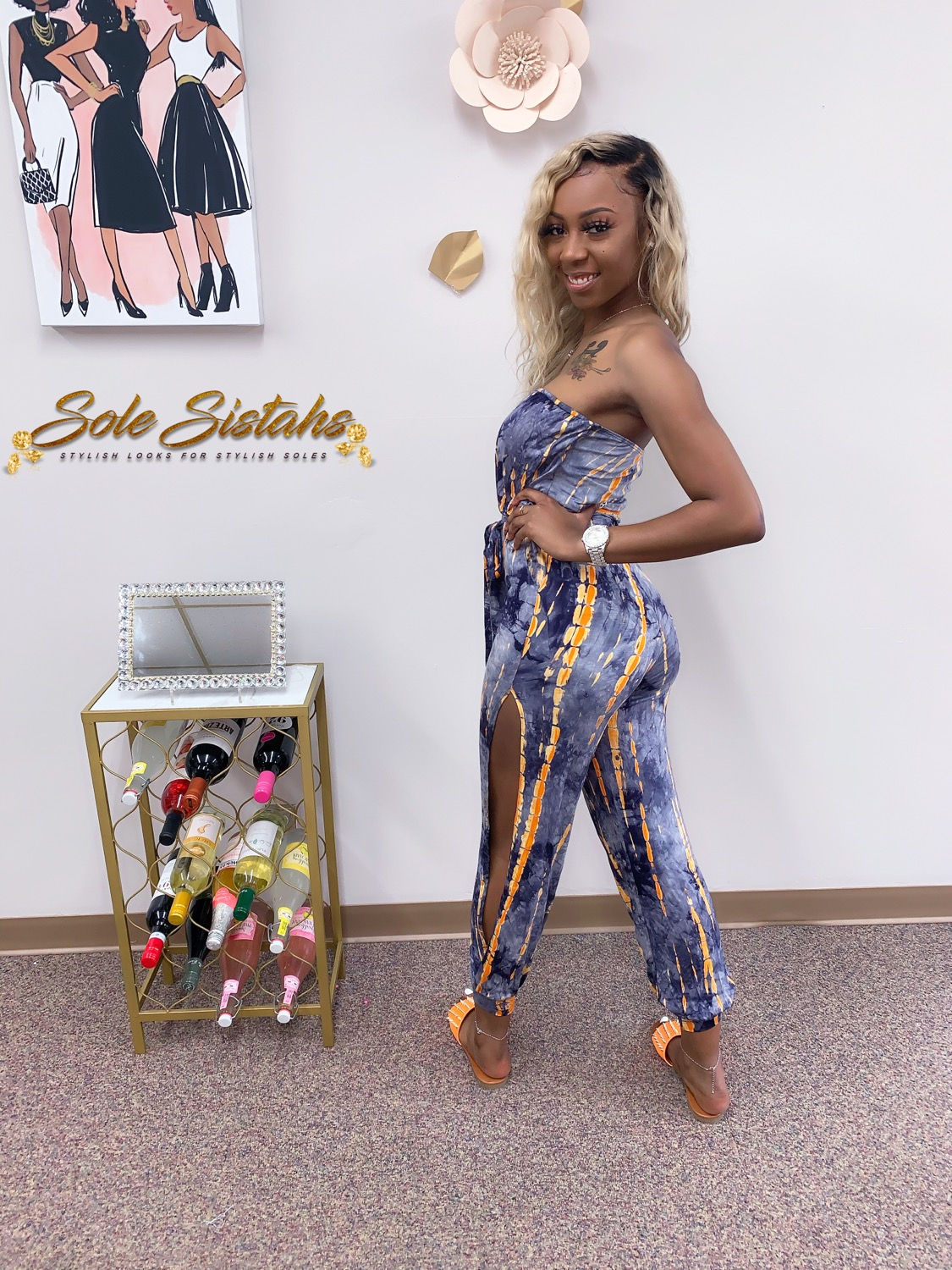 Talissa open leg Jumper with mask