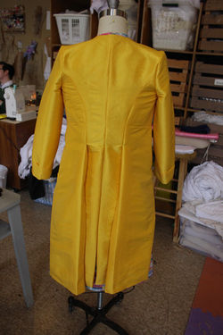 Completed coat back