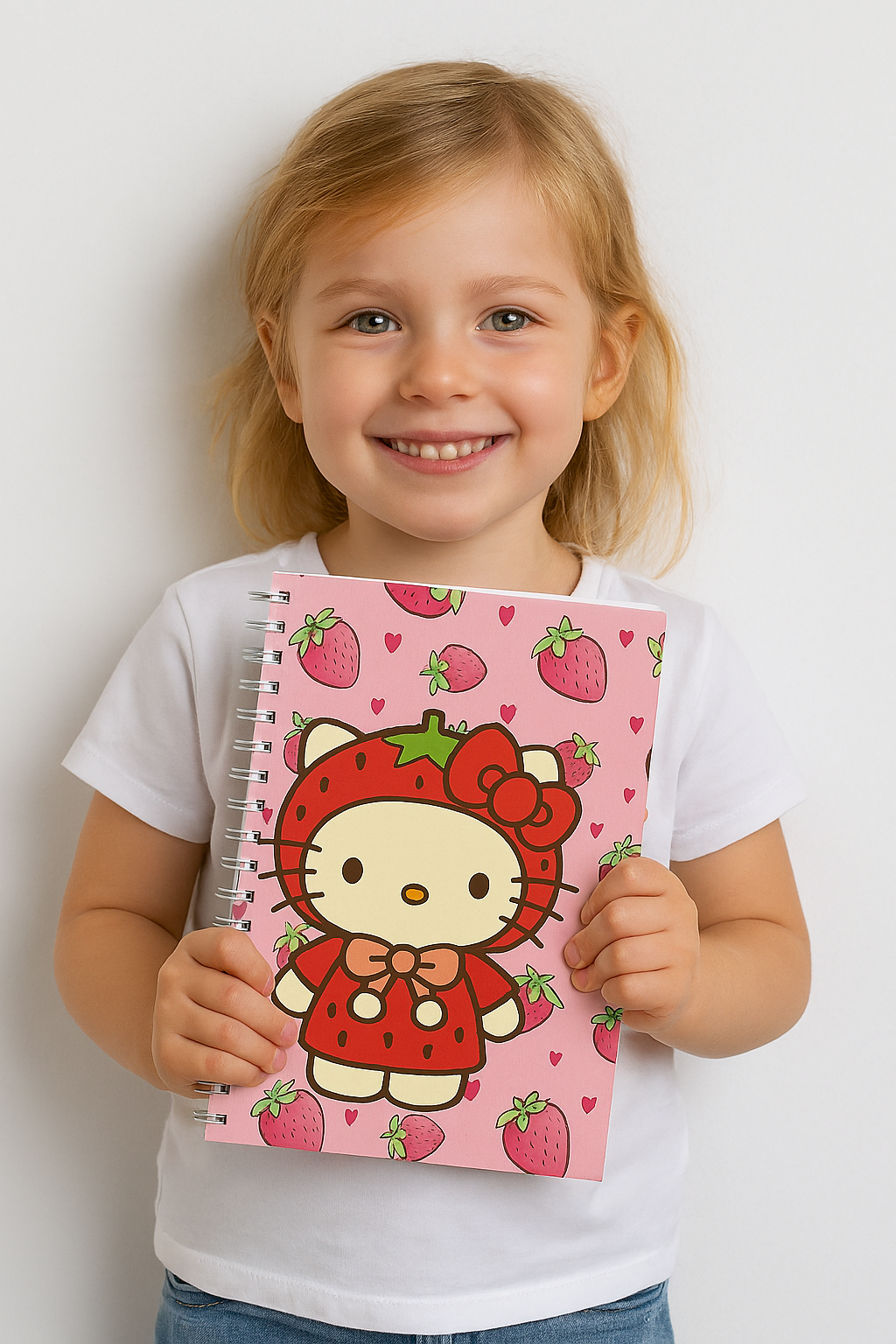 Caderno HelloKitty Morango