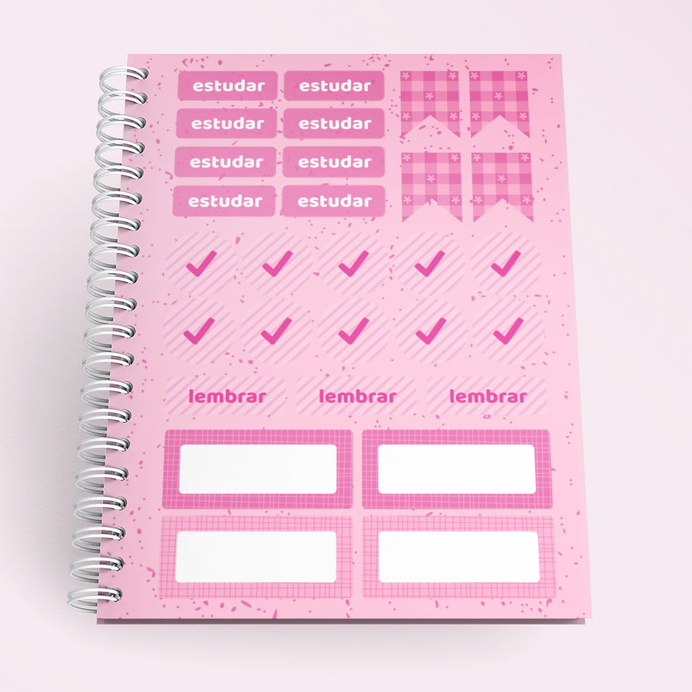 Miniatura: Agenda Escolar Neutra  Rosa Não Datada