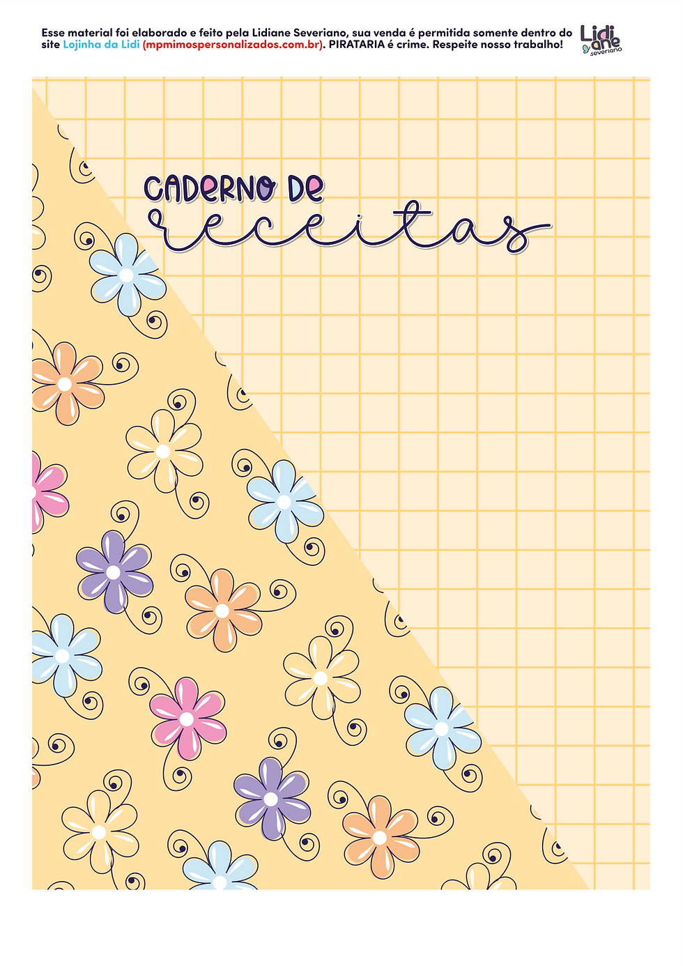 Miniatura: Caderno de Receitas Flor de mãe