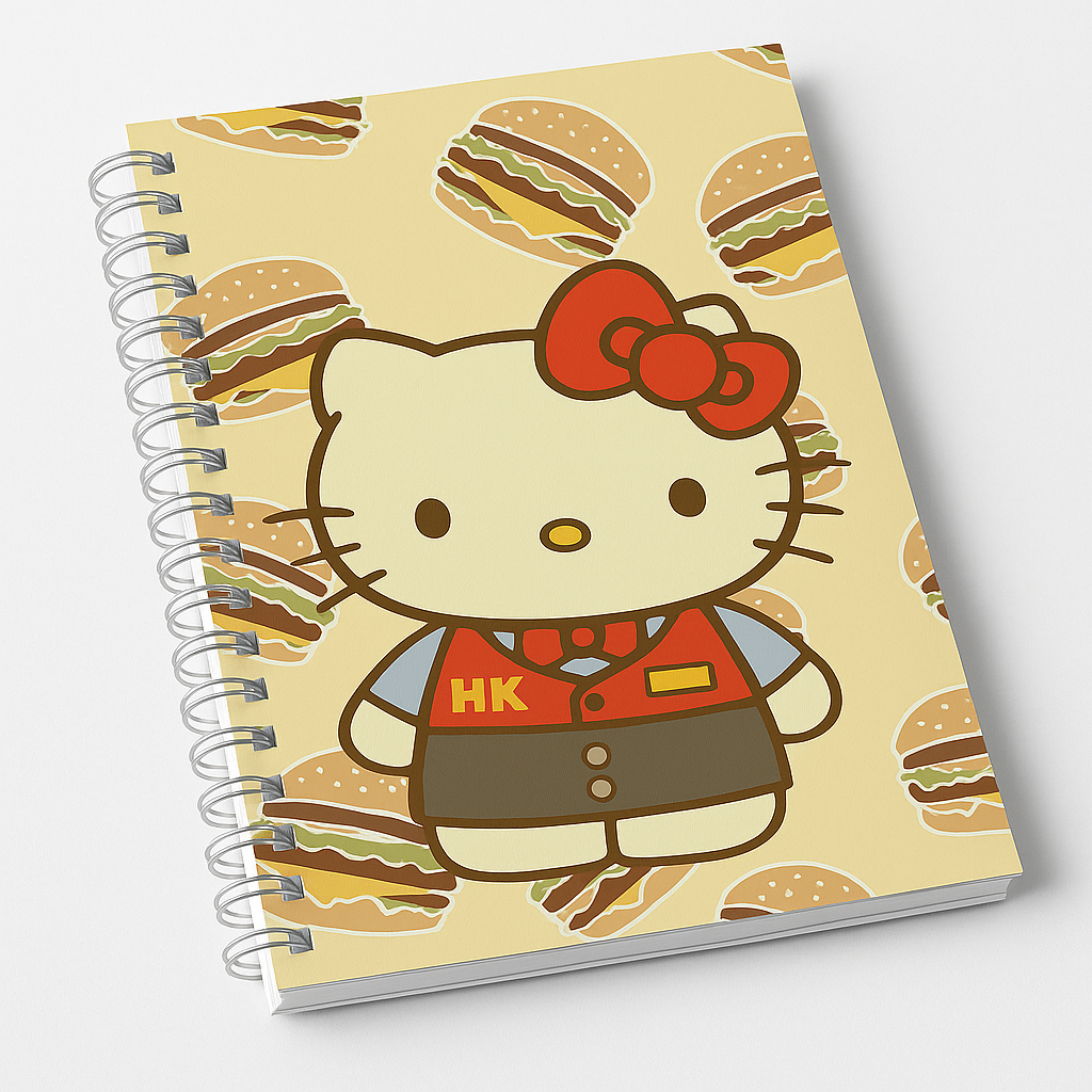 Caderno HelloKitty Lanchinho Feliz
