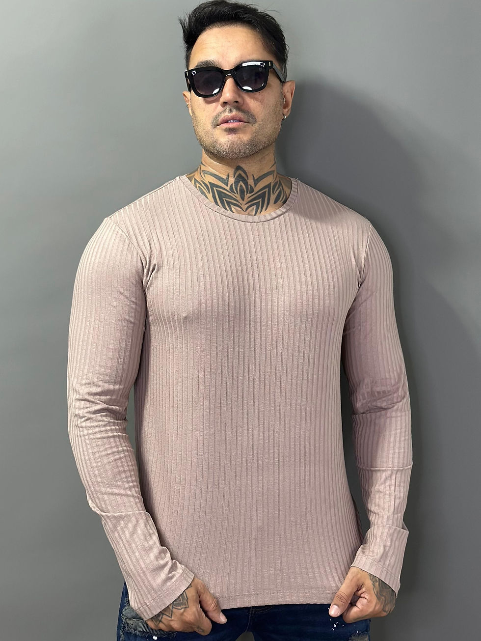 Miniatura: Camisa Canelada Manga Longa 