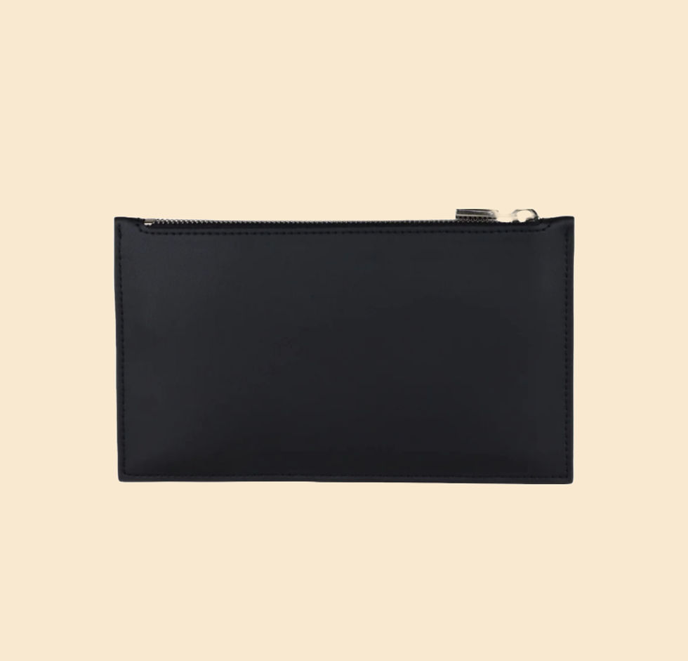 Thumbnail: Ora Vegan Grape Leather Pouch I Black