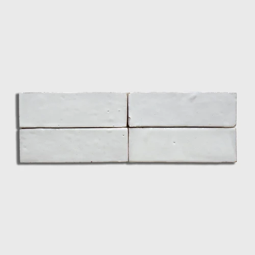 Blanc Niege Glossy Zellige Tile 2x6 | Coliseum Tile