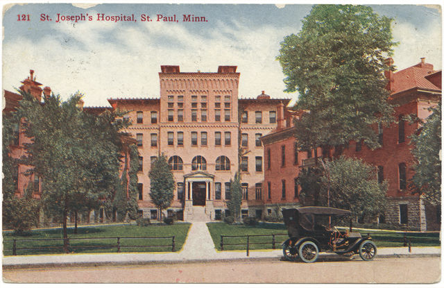 St. Joseph’s Hospital circa 1910. Courtesy of the Gale Family Library at the Minnesota Historical Society
