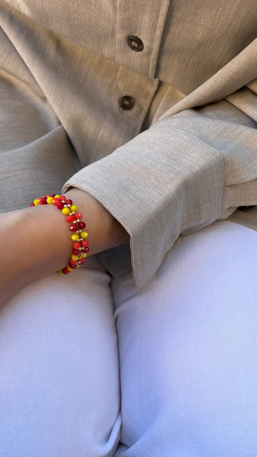 Bracelet Mimosa - Rouge