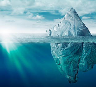 Plastic bag environment pollution with iceberg of trash .jpg