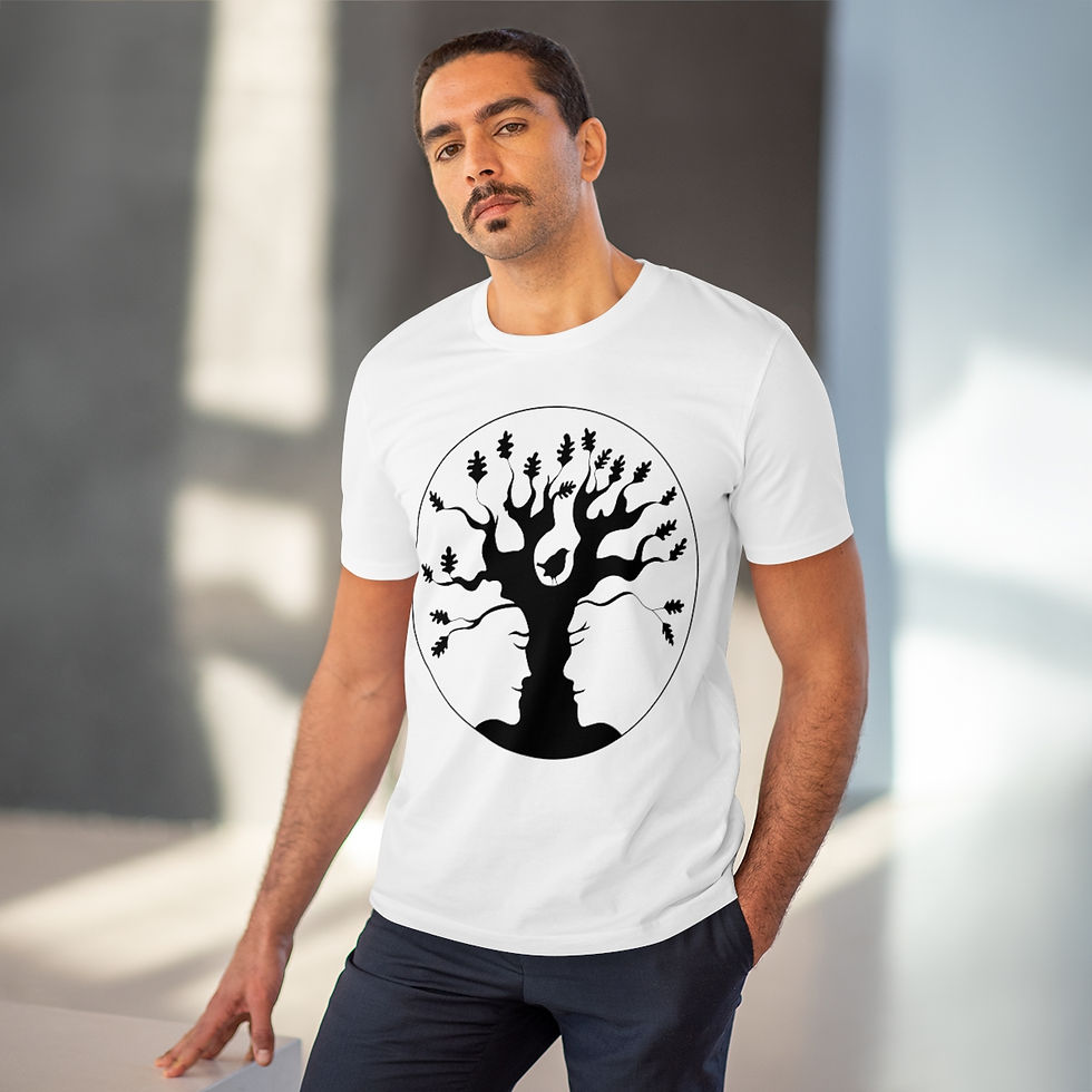 Thumbnail: B&W AST Tree plants 20 trees for OrganicT-shirt - Unisex