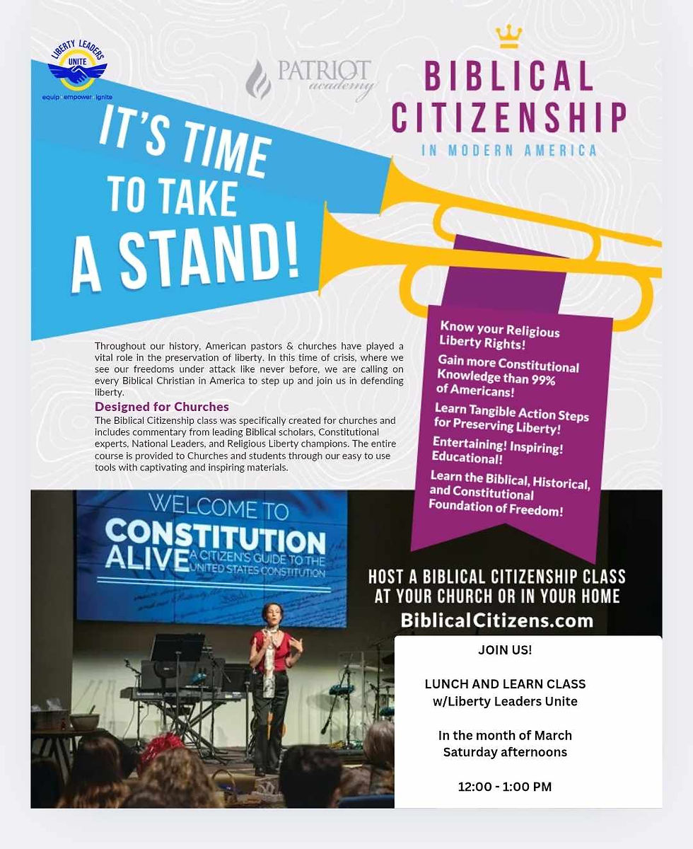 Biblical Citizenship Lunch and Learn