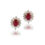 Thumbnail: Ruby Solitaire Stud Earrings with Diamonds