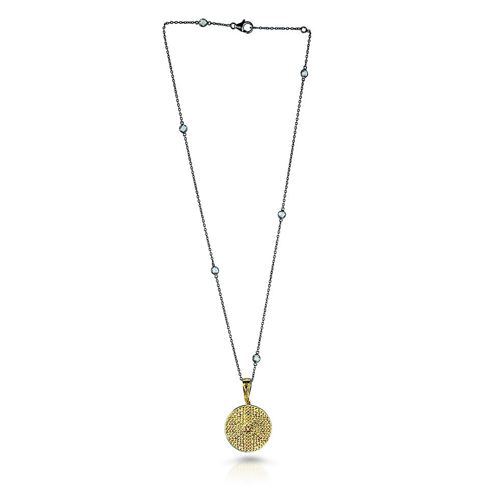 Thumbnail: art deco diamond circle pendant