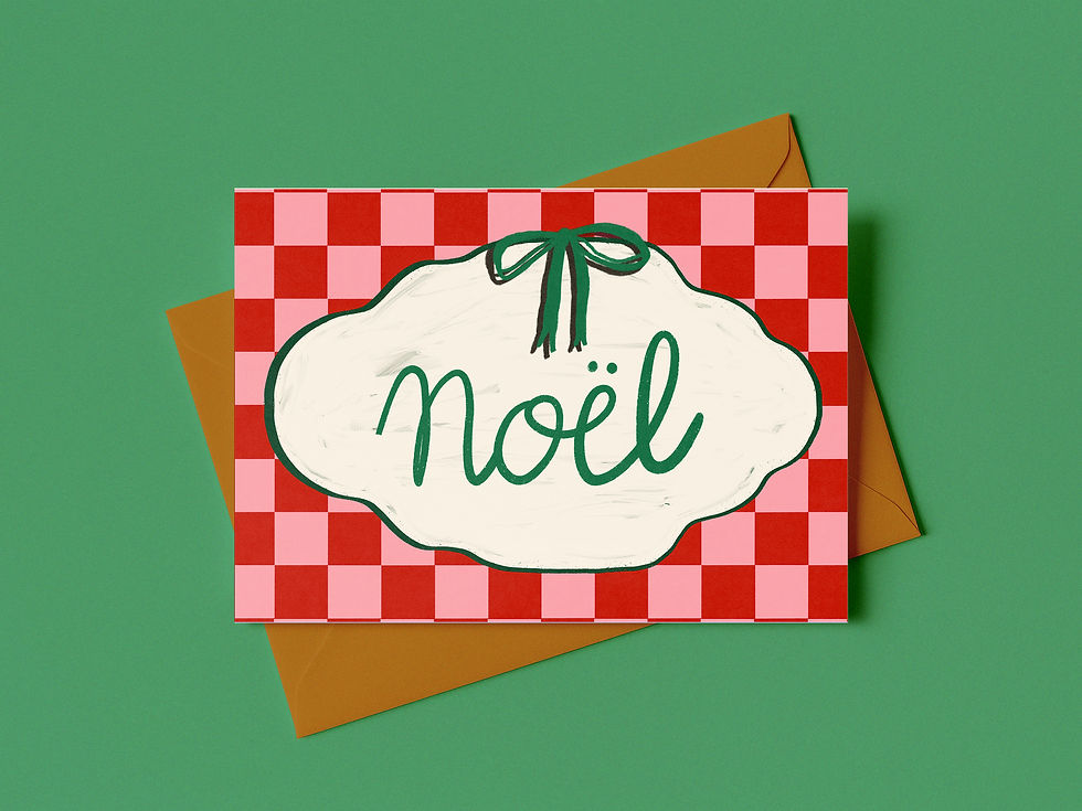 Carte Noel & Red Chekerboard