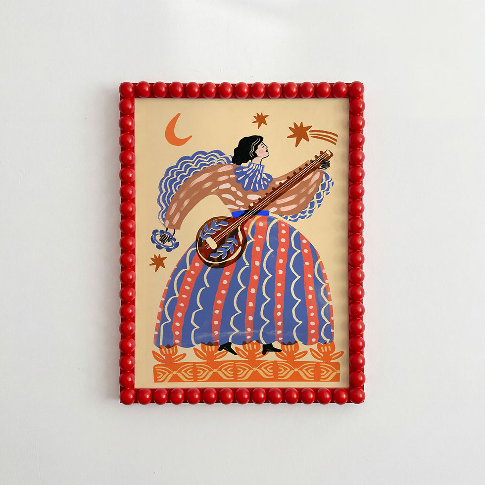 Miniature : Folk Lady & the citar