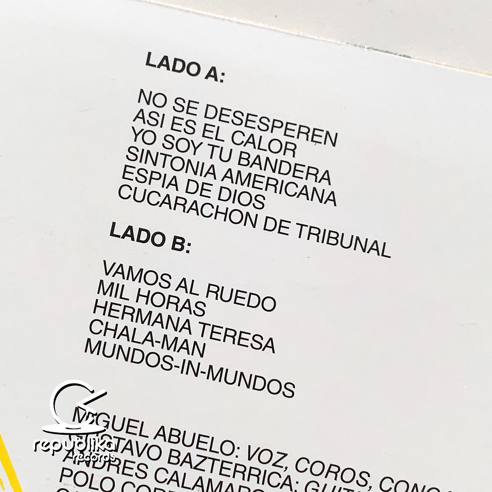 Miniatura: Los Abuelos De La Nada "Vasos Y Besos" (LP)