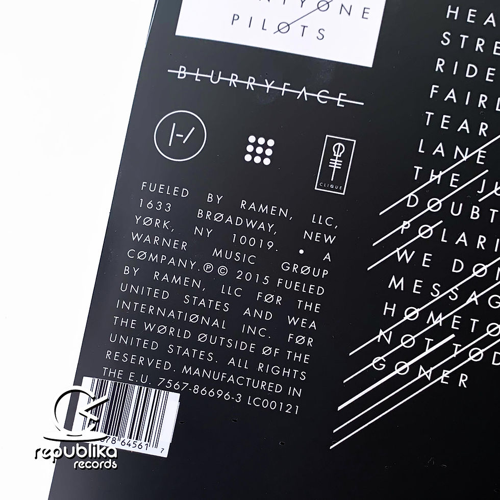 Miniatura: Twenty One Pilots "Blurryface" (LP Doble en Silver Vinyl)