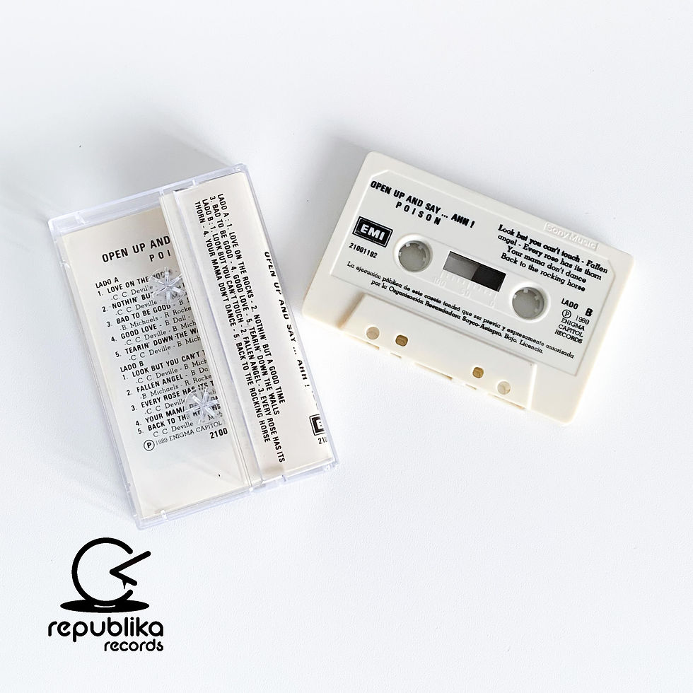 Miniatura: Poison "Open Up And Say... Ahh!" (Cassette Prensaje Colombiano)