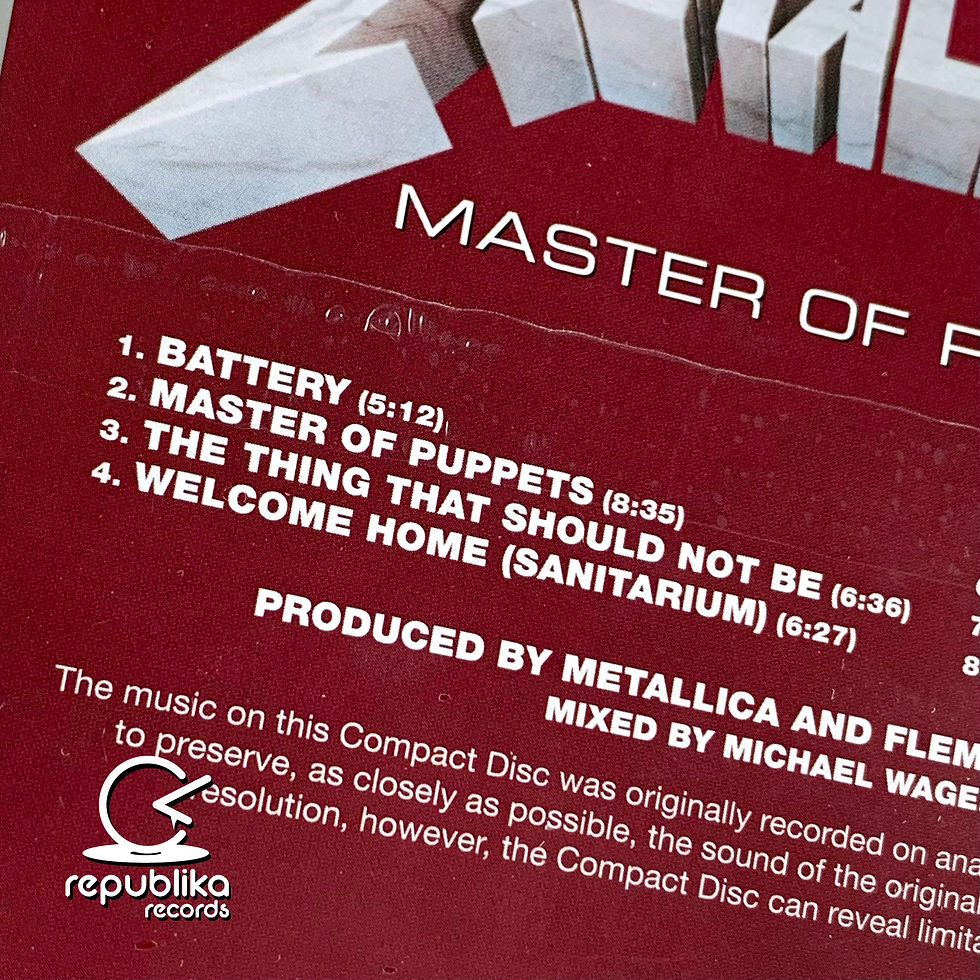 Miniatura: Metallica "Master Of Puppets" (CD)