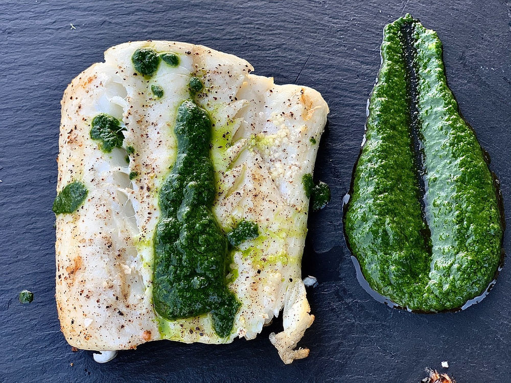 Grilled Halibut with Chimichurri Sauce